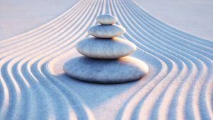 momento zen na areia
